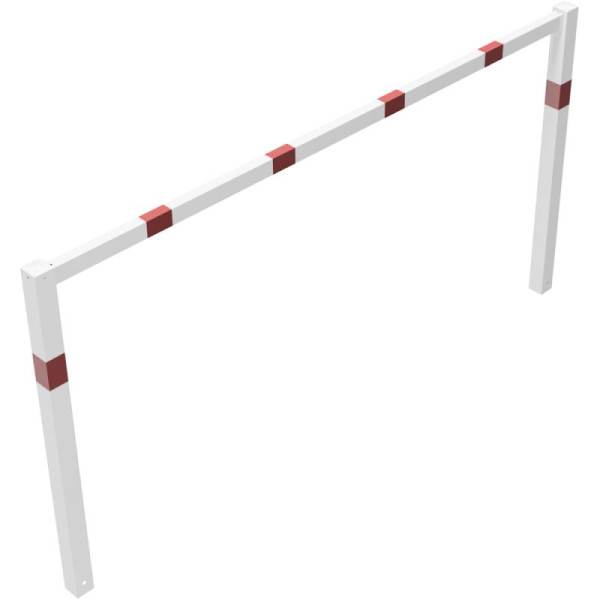 Stein HGS Wegesperre, feststehend, 2500 mm / mit Oberholm, weiß beschichtet mit rot reflektierenden Leuchtstreifen, 4014.25b