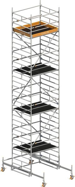 Layher Gerüst Uni Kompakt P2 mit Uni Telegeländer, Max. Plattformhöhe: 7,38 m, 1415007
