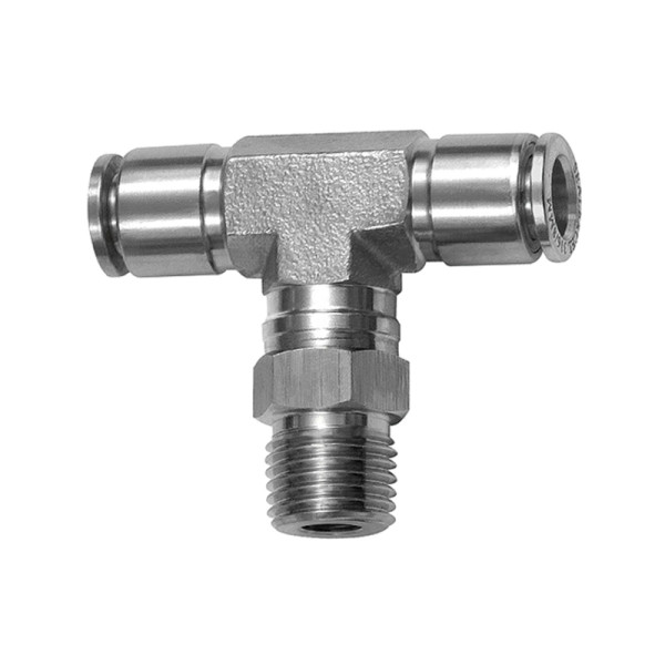 Riegler T-Steckverschraubung, drehbar, R 1/8, Schlauch-Ø 6, ES 1.4404, 135190