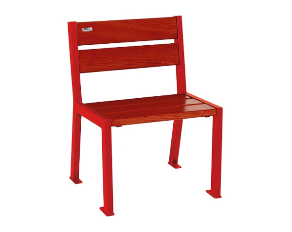 Procity Stuhl Silaos 5 Holzlatten, Ohne Armlehne, Holz & Stahl, Mahagoni/RAL 3020, 209500.3020.ACAJ