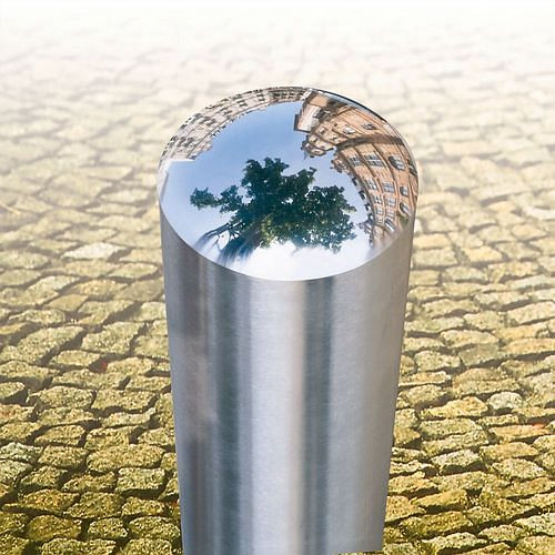 Moravia Edelstahlpoller feststehend, zum Aufdübeln, ohne Kettenösen, ∅ 108 mm, Höhe 931 mm, 310887