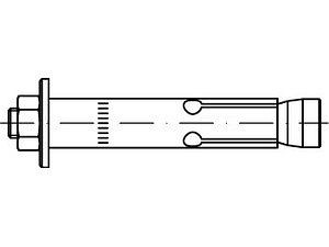 ART 88584 FISCHER-Zykon-Durchsteckeranker Stahl galvanisch verzinkt, FZA-D 12 x 60 M 8D/10 VE=S (25 Stück)
