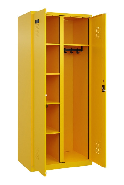 C+P Wäsche-/Garderobenspind Evolo PLUS, 2 Abteile, 1850x800x500mm, 1023/1023, Zylinderschloss, 049600-22 S10049