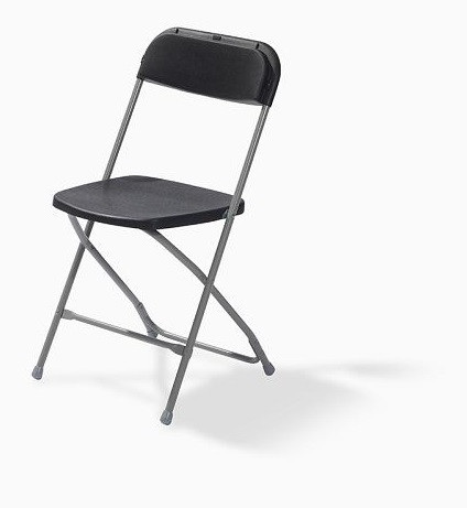 Feros Budget Klappstuhl grau/schwarz, klappbar und stapelbar, Stahlgestell, 43x45x80cm (BxTxH), 50110