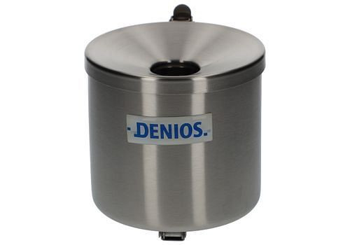 DENIOS Selbstlöschender Wandascher aus Edelstahl, 2,4 Liter Volumen, 123384