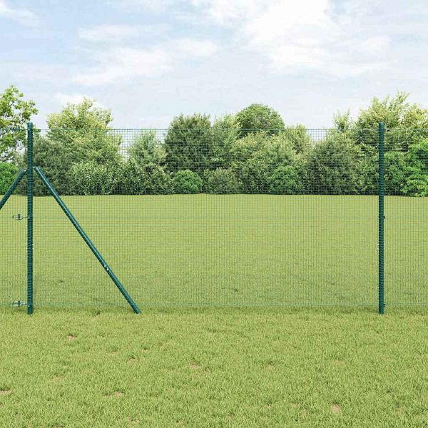 vidaXL Geschweißter Drahtzaun Grün 1,2 x 25 m Stahl, 42005076
