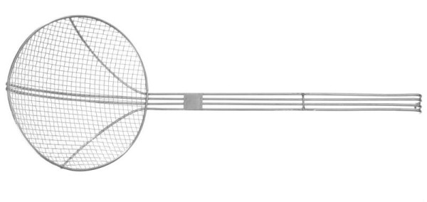 Hendi Frittierlöffel, ØxH: 200x200 mm, mit verstärktem Drahtgriff, 640609