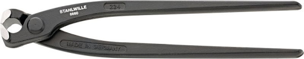 STAHLWILLE Rabitz- oder Monierzange Nr.6660 Länge 224 mm Kopf poliert Griffe schwarz lackiert, 66601220