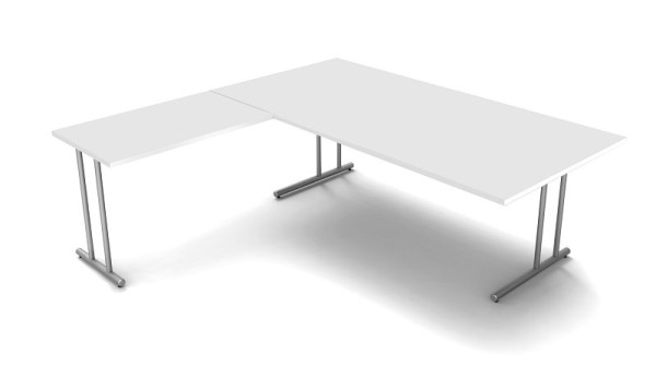 Kerkmann Winkelarbeitsplatz, Start Up, B 2000 mm x T 2000 mm x H 750 mm, Farbe: Weiß (Montage), 11436710-1