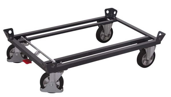 VARIOfit Fahrgestell, Ladefläche: 1.010 x 810 mm, RAL 7016 anthrazitgrau, Radsatz: Bereifung aus Elastikvollgummi, sw-870.036/AG