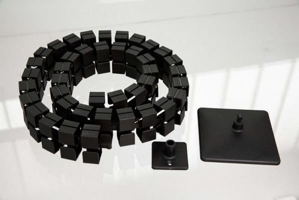 Deskin Kabelkette, Kunststoff schwarz, L 1300 x T 55 x H 25 mm, 285394