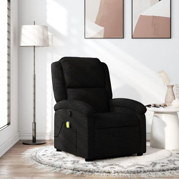 vidaXL Massagesessel Schwarz Stoff, Top-Qualität, 371765