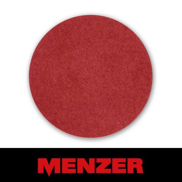Menzer Normalpad, Ø 375 mm, rot, Strapazierfähiger Polyester, VE: 10, 241181000