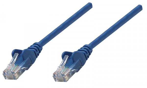 INTELLINET Premium Netzwerkkabel, Cat6, U/UTP, RJ45-Stecker/RJ45-Stecker, 0,25 m, blau, 738910