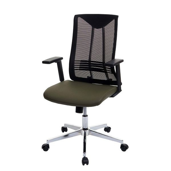 Mendler Bürostuhl HWC-J53, Drehstuhl Schreibtischstuhl, ergonomisch Kunstleder, olivgrün, 81087