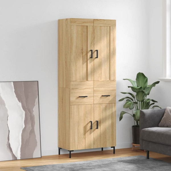 vidaXL Highboard Sonoma-Eiche 69,5x34x180 cm Holzwerkstoff, 3199876