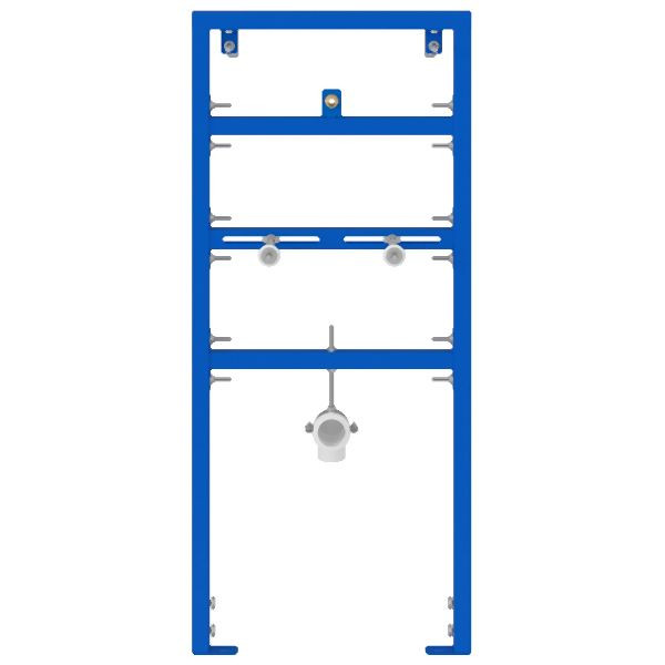 vidaXL Badezimmerzubehör Halterungen Blau Stahl 50 x 17,5 x 139 cm, 4106574