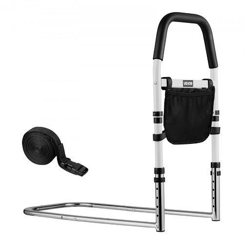 VEVOR Aufstehhilfe Bett 610x320x63mm, Haltegriff mit PU-Handlauf, Karbonstahl, für Kingsize-, Queensize-, Full- & Twin-Betten, WZTSCBSWTBZCVD110001V0