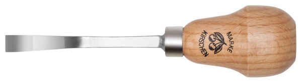 Kirschen Kerbschnitzbeitel mit Birnenheft, gekröpft, mit flacher, gerader Schneide, 2 mm, 5621002