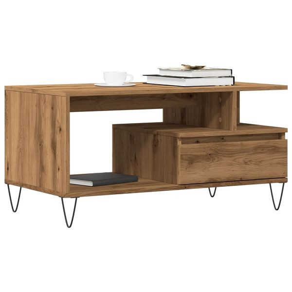 vidaXL Couchtisch Artisan-Eiche 90x49x45 cm Holzwerkstoff, 857453