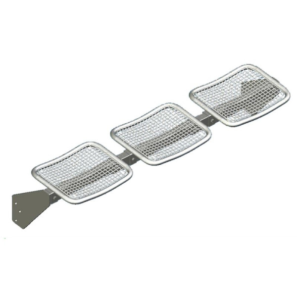 Stein HGS Sitzbank -Face- für Wetterschutzeinrichtungen, RAL9010 reinweiss, 23826