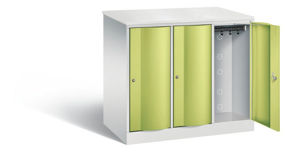 C+P XL-Schließfachschrank Resisto, H1077xB1148xT640mm, Farbe: Lichtgrau / Viridingrün, 8271-373 S10043
