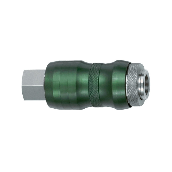 Riegler Sicherheitskupplung NW7,8, Bi-Tec, Messing vernickelt, G 1/4 IG, 2050 l/min, 134077