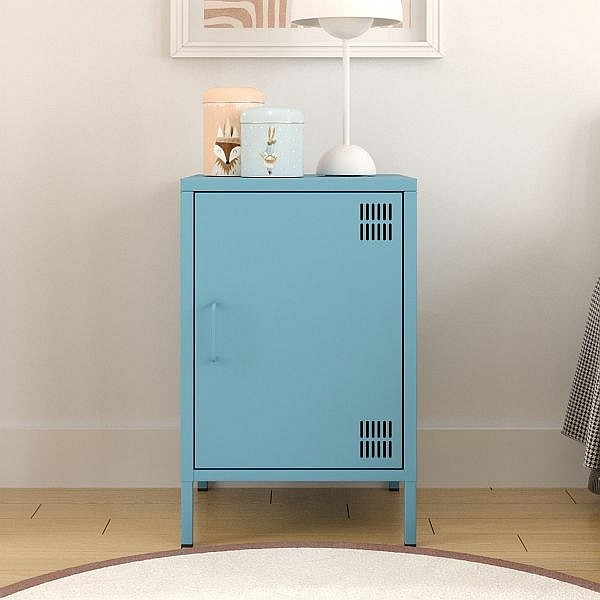 Mades Metall Möbel Pera2, Kommode / Nachtschrank - 41,5 x 40 x 64,5 cm Blau, 152.68.10.101.03
