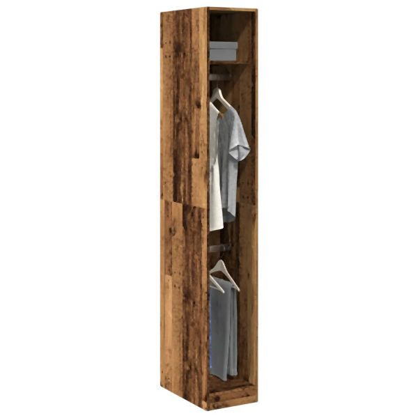 vidaXL Kleiderschrank Altholz-Optik 30x50x200 cm Holzwerkstoff, 3307781