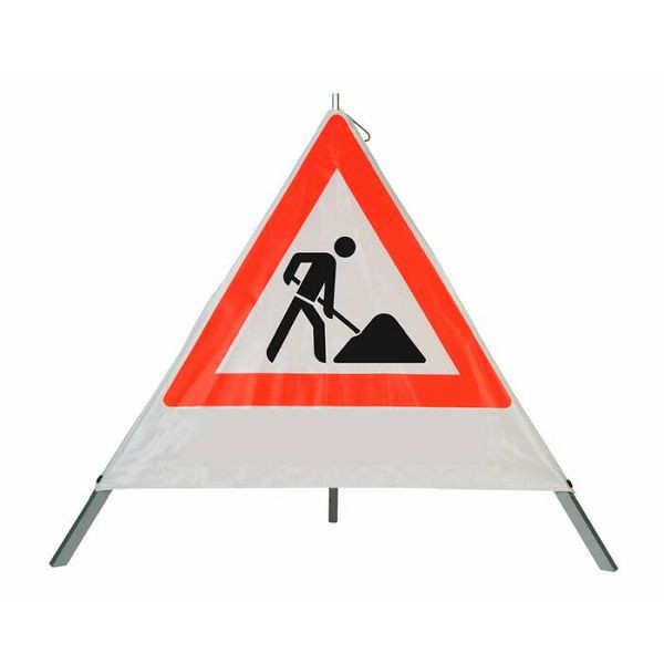 Stein HGS Faltsignal -Safety-, 900 mm / 4,7 kg, Baustelle / ohne Text, 90.9605-2