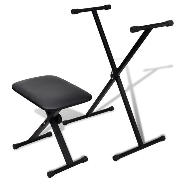 vidaXL Keyboardständer- und Hocker-Set Verstellbar, 70032