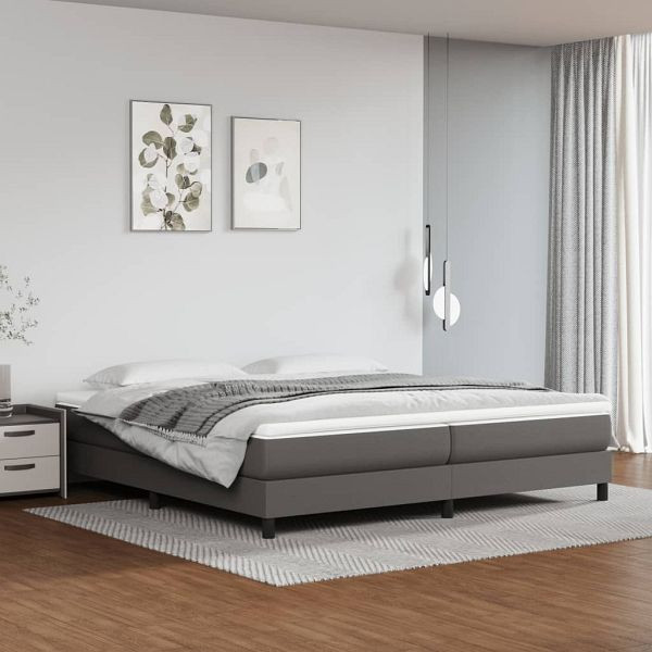vidaXL Bettgestell Grau 200x200 cm Kunstleder, 3120722, 8720287233831