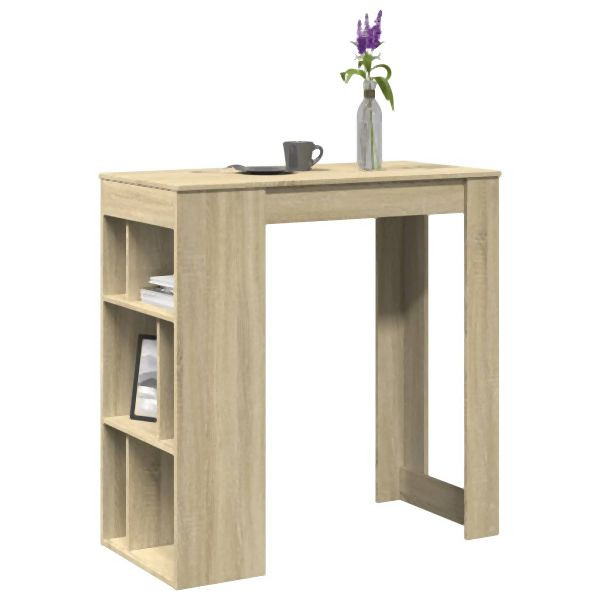 vidaXL Bartisch mit Regal Sonoma-Eiche 102x50x103,5 cm Holzwerkstoff, 854357