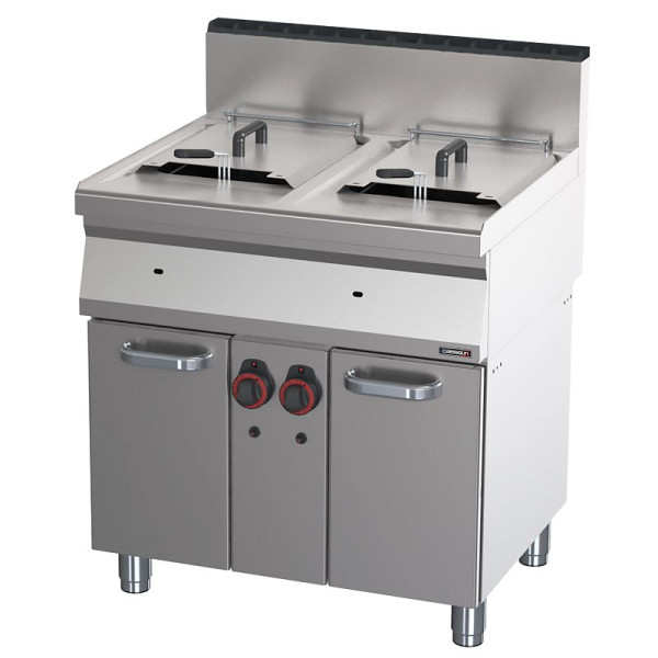 Casselin Gasfritteuse mit Unterbau 2x 15 L 80 - Linie 700, C7FG15280S