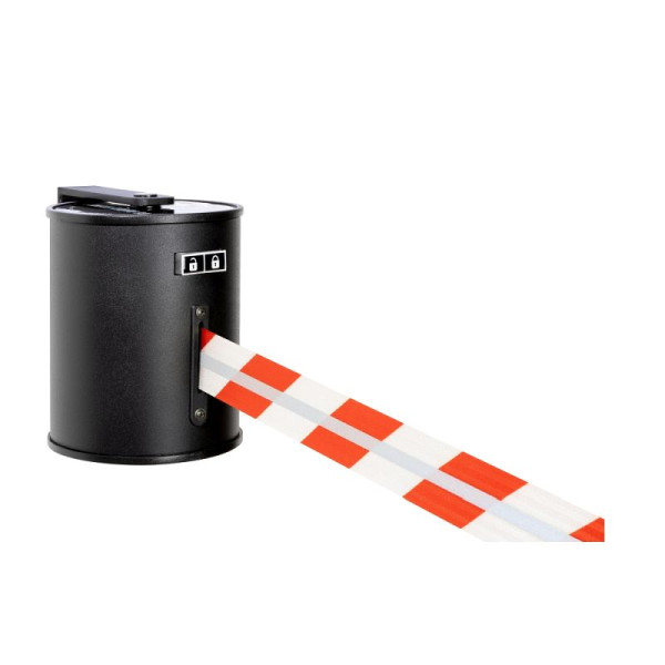 Stein HGS Wandgurtkassette 'P-Line 1800 Reflex' aus Aluminium, Gurtlänge 18 m, reflek. Gurtband, rot/weiß mit Reflektorstreifen, 65865.0001