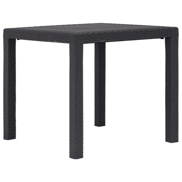 vidaXL Gartentisch Braun 79x79x72 cm Kunststoff Rattan-Optik, 45603