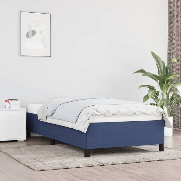 vidaXL Bettgestell Blau 80x200 cm Stoff, 347024, 8720287170730