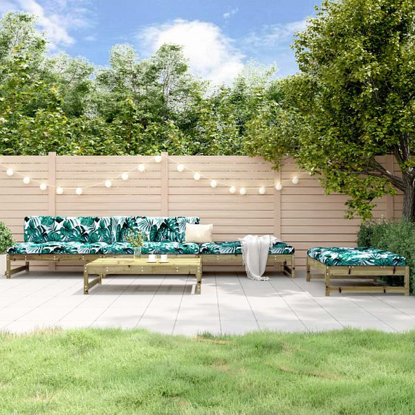 vidaXL 5-tlg. Garten-Lounge-Set Kiefernholz Imprägniert, 3186605