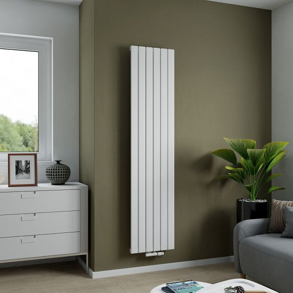 Ximax Aluminiumheizkörper Levis 1800 mm x 415 mm 822 Watt Mittenanschluss Weiß Struktur, 11526