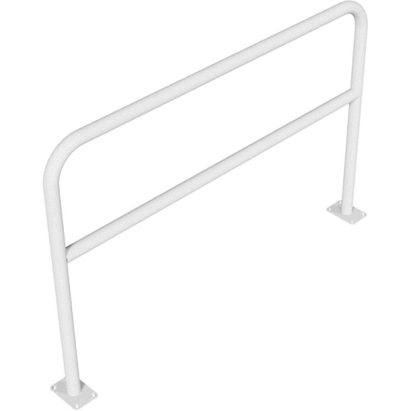Stein HGS Anlehnbügel/Absperrbügel -Sylt-, 1500mm, ohne Farbe, mit Querholm, Bügel: Ø 48 mm, 21955