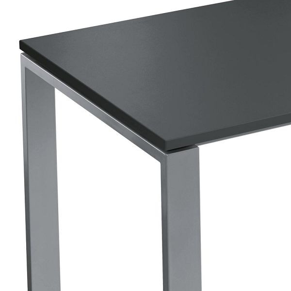 Deskin Tisch CELSUS, Platte Dekor Anthrazit, Gestell Alusilber, B 1600 x T 800 x H 700 mm, 349061