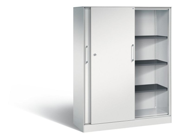 C+P Schiebetürenschrank Asisto, H1635xB1200xT435mm, Farbe: Lichtgrau, Bügelgriff, 4 OH, 142011-000 S10041