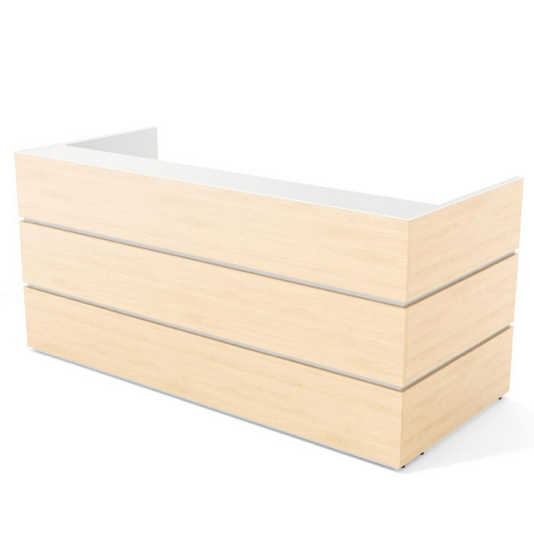 Deskin Theke PEARL, Buchedekor, B 2400 x T 1050 x H 1120 mm, 288174