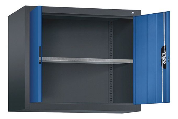 C+P Aufsatzschrank Acurado, H790xB930xT400mm, Farbe: Schwarzgrau / Enzianblau, Muldengriff, 9265-009 S10086