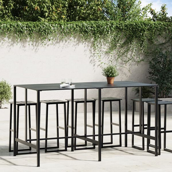 vidaXL Bartisch Schwarz 200x100x110 cm Pulverbeschichteter Stahl, 3301419