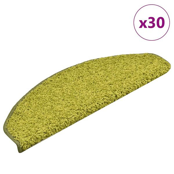 vidaXL Stufenmatten 30 Stück 65x21x4 cm Grün Halbrund Groß, 3365823