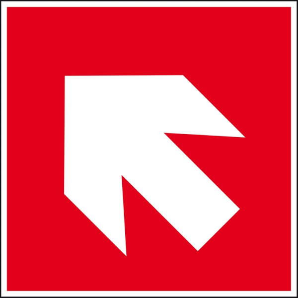 Eichner Brandschutzschild "Richtungsangabe schräg aufwärts/abwärts", B x H: 20 x 20 cm, Folie, selbstklebend, langnachleuchtend HI 150, 9225-13071-020