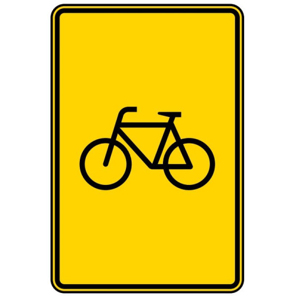 Stein HGS Vorwegweiser für Radverkehr, ohne Pfeilsymbol Nr. 442-53, 630x420mm /RA1/Flachform 3mm, 442-53-113