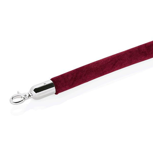 WAS Classic Verbindungstau, Durchmesser 32 mm, 2,5 m, dunkelrot, mit verchromten Beschlägen, 2215250