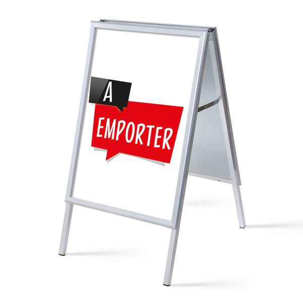 Showdown Displays Kundenstopper A1 Komplettset Take Away Weiß Französisch, ZPA1G32MEI518